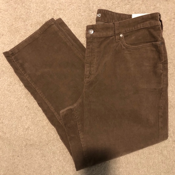 Lands’ End 16W Mid Rise Straight Leg Corduroys Tan - Picture 6 of 13